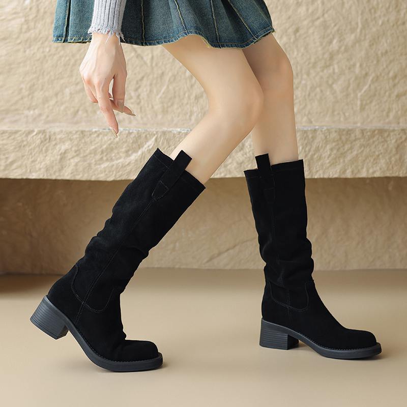 Krazing Pot Cow Suede Nubuck Осенне-зимние туфли на среднем каблуке Ботинки Chelsea — фото 9