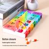 Portable 14-Grid Press-Type Weekly Pill Organizer Box