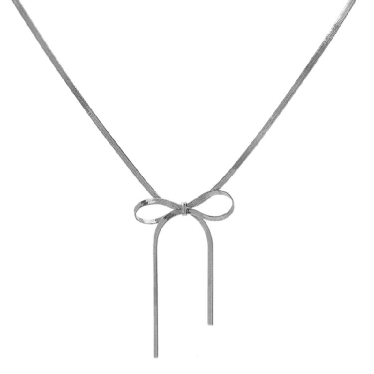 Простая элегантная подвеска-бантик Ожерелье Модное ожерелье-воротник Цепочка на ключицу 1