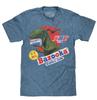Bazooka Bubble Gum Dinosaur Mens T Shirt Cabo Blue