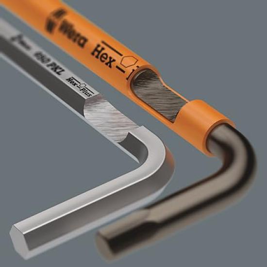 Wera 05073593001 Hex Key Set Black Laser Finish Hex Wrench Set of 9 Import from 950SPKL/9SMN Multi-Color 1.5~10.0mm [Official Japan]