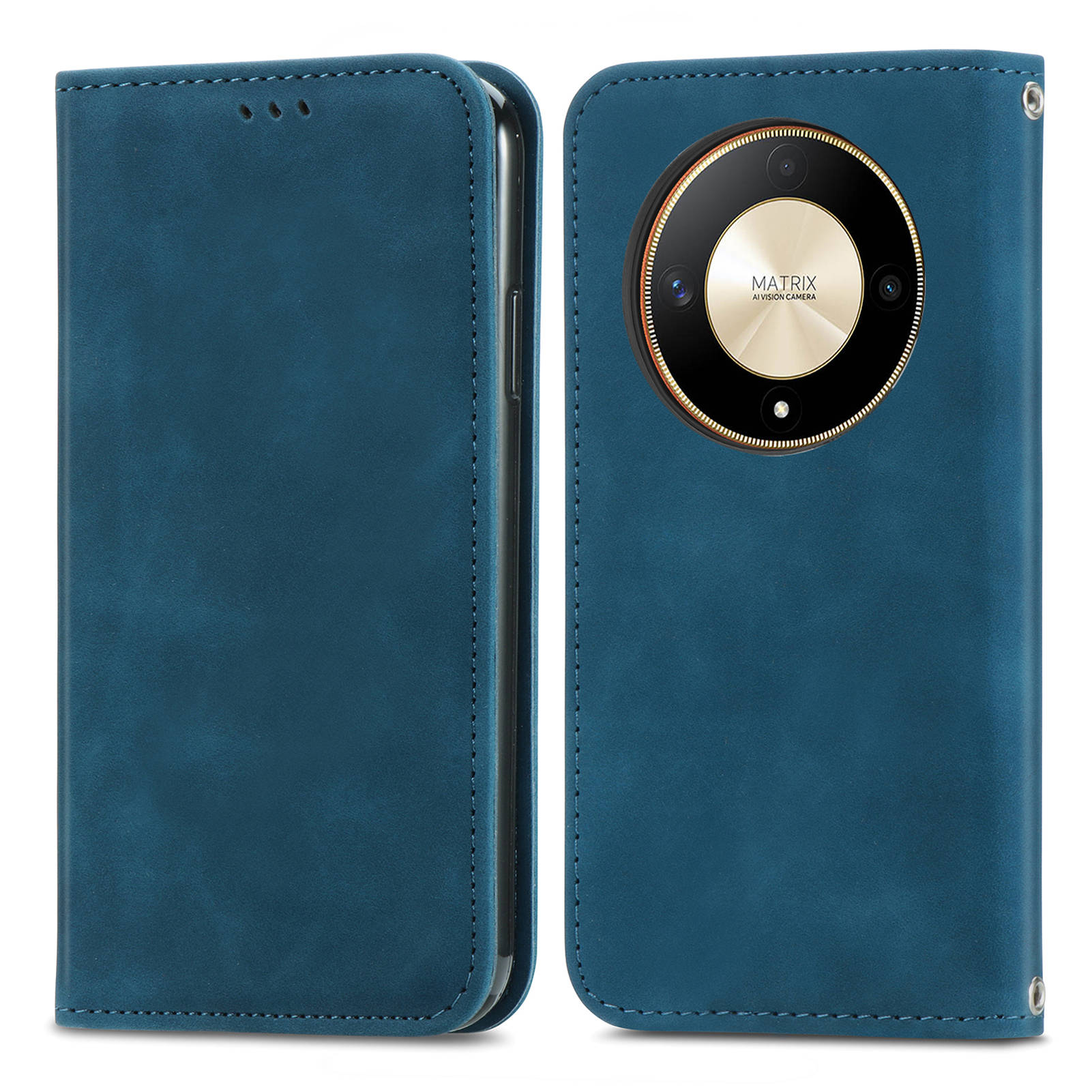 Dark Blue PU Leather