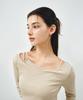 MONGDOL [Set] Boat Neck Layered Ribbed T-Shirt Beige Mdts087Beige