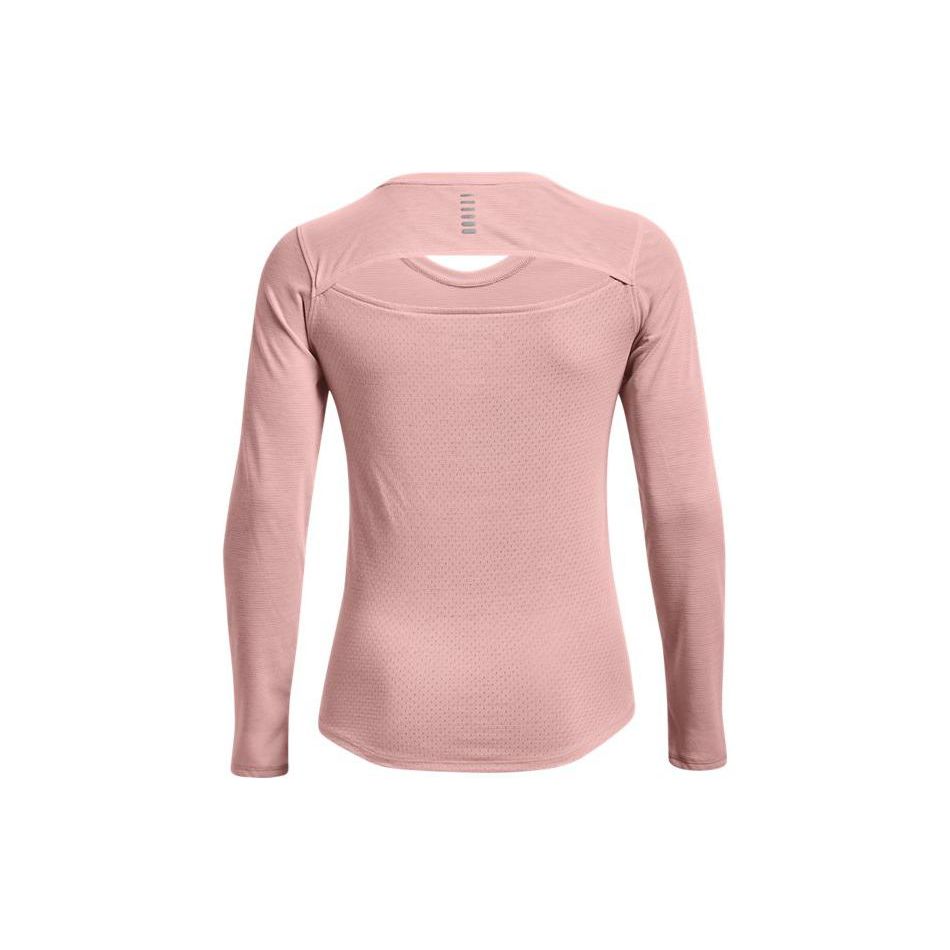 Under Armour Streaker Dry Comfortable Running Long Sleeve T-Shirt With Hollow Back Design Women Tops Pink 1370339-676
