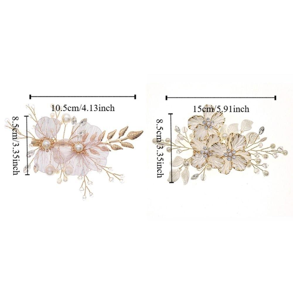 French Style Bridal Hair Clip Silk Flower Wedding Headdress Korean Bride Hairpin  Bride Accessories