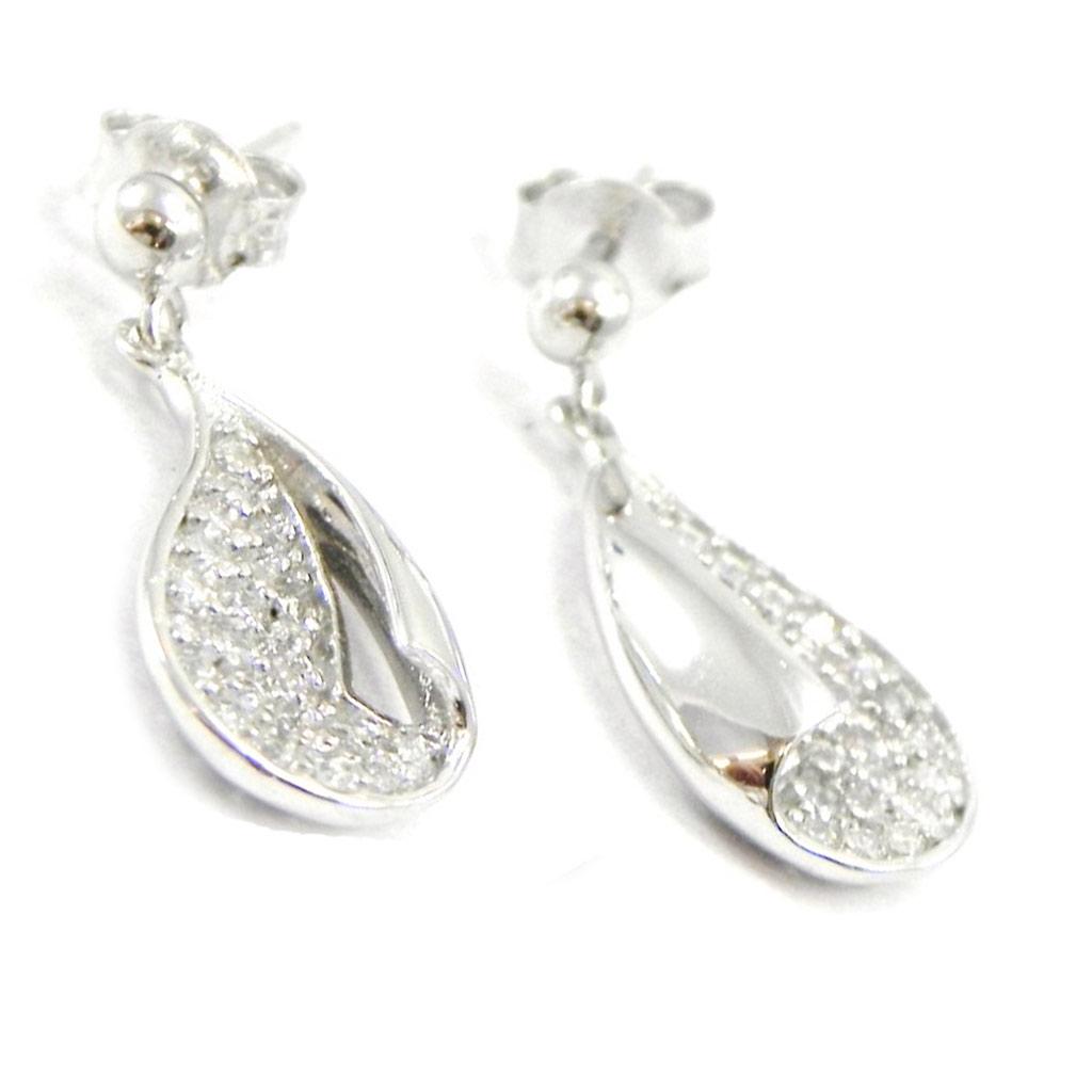 

Les Trésors De Lily [I4042] - Серебряные серьги Богиня Белое серебро (родированное покрытие) - 15x9 мм