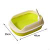 Cat Anti Splashing Kitten Potty Toilet Semi Enclosed High Sided Sandbox Bedpan for Indoor Cats,