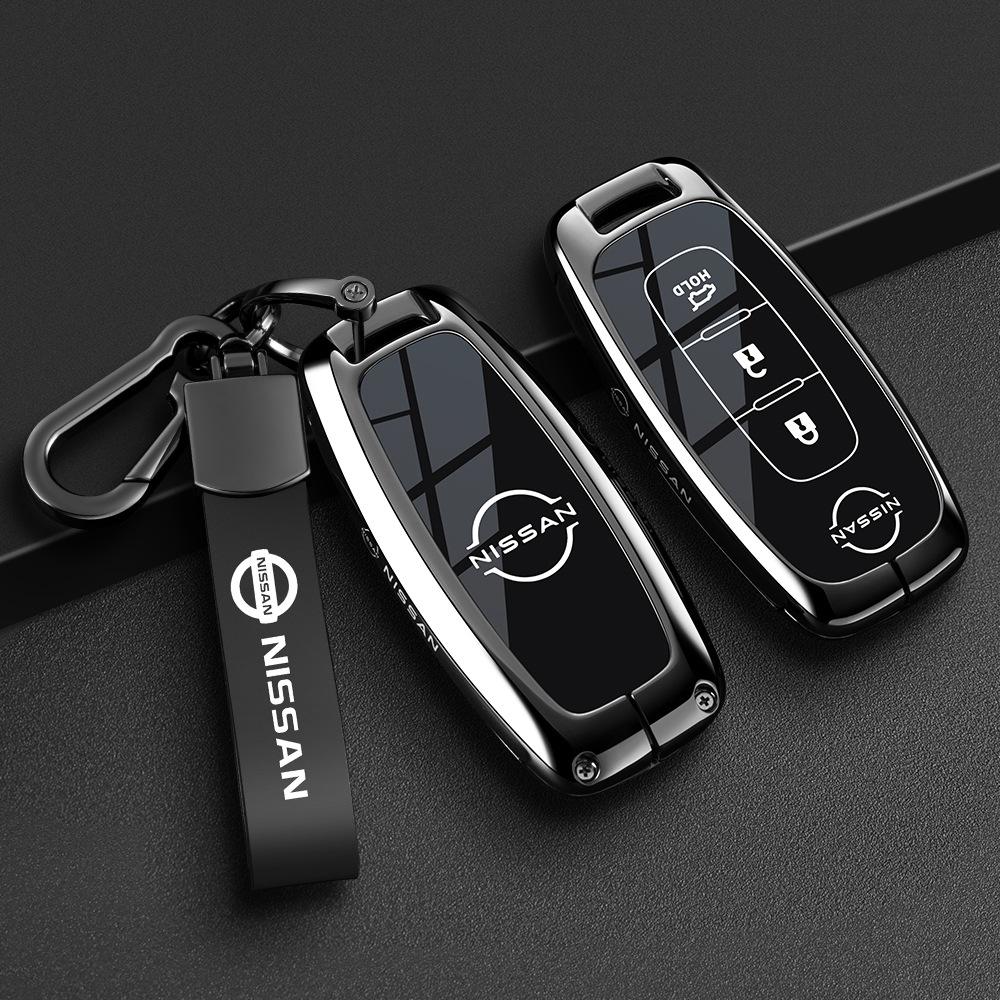Nissan Schlüsseltasche Abdeckung: Passt für neue Sylphy, Teana, Tiida, Qashqai, X-Trail, Bluebird Modelle, Inklusive Schlüsselanhänger für Männer