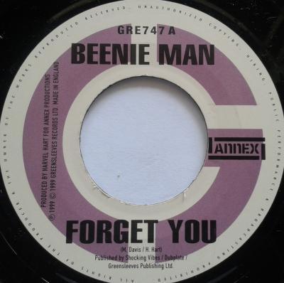 

7inch Record BEENIE MAN - Forget You GRE747 Greensleeves Re 1999 UK Reggae, Ska & Dub Used