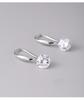Minimalist Designer Women's 925 Sterling Silver Zircon Ear Hook Earrings (E8727)