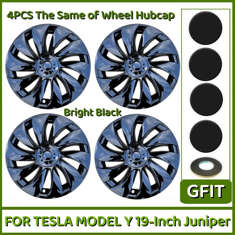 4PCS Hubcaps For Tesla Model Y Juniper 2025 19 Inch Performance Replacement Wheel Cover Automobile Hub Cap Full Rim Accessories