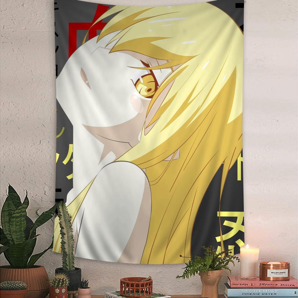 Bakemonogatari Anime Tapestry Art Printing Cheap Hippie Wall Hanging Bohemian Wall Tapestries Mandala Art Home Decor