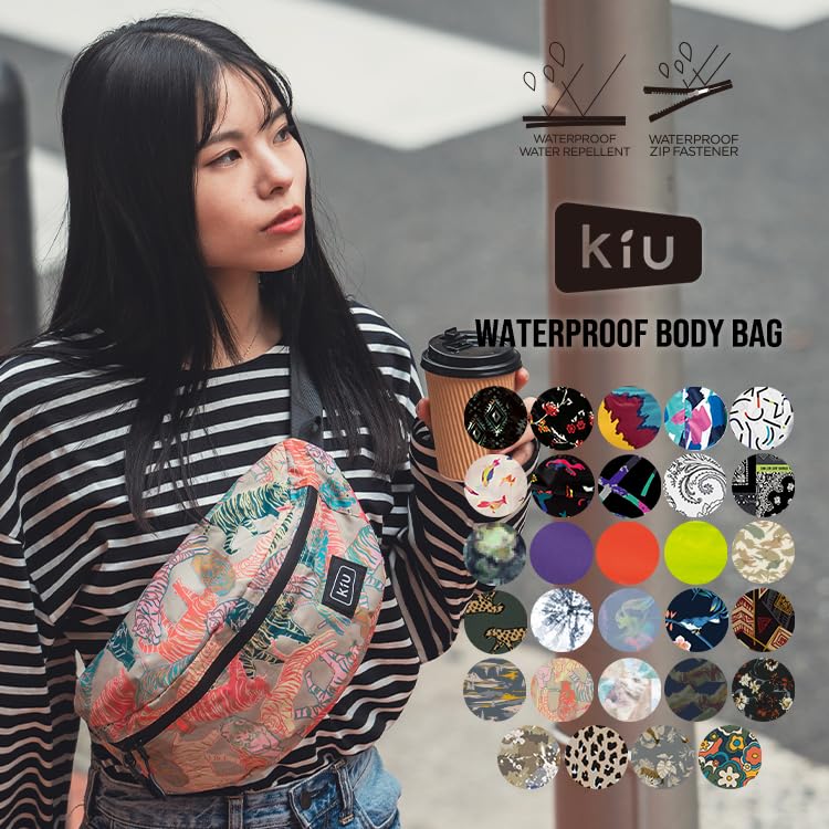 KiU Waterproof Body Water Lots of Shoulder Can Hold a Plastic Bag, Repellent, Waterproof, Pockets, Bag, Bag, Bottle, Outdoor, Festival, Casual,