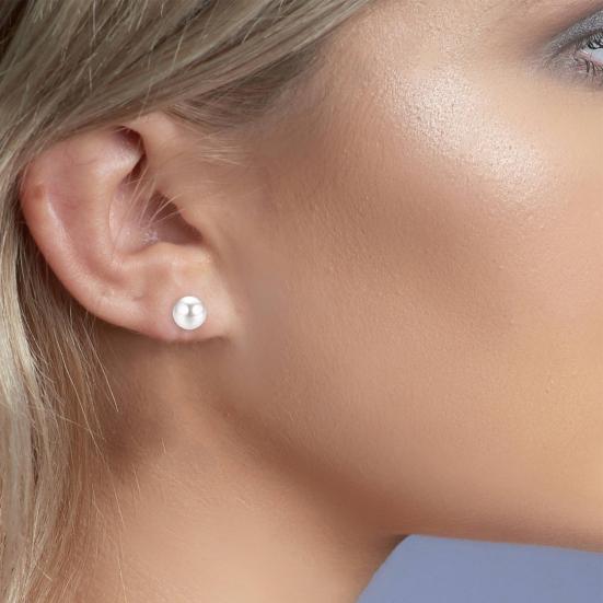 1 Pair Women Faux Pearl Earrings Daily Ear Studs Unisex Piercing Alloy Stud Earrings Commuting Party Prom Ear Jewelry