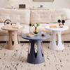 Colorful Hollow Side Table, Modern Minimalist Round End Table, Multifunctional Living Room Accent Furniture for Home Decor
