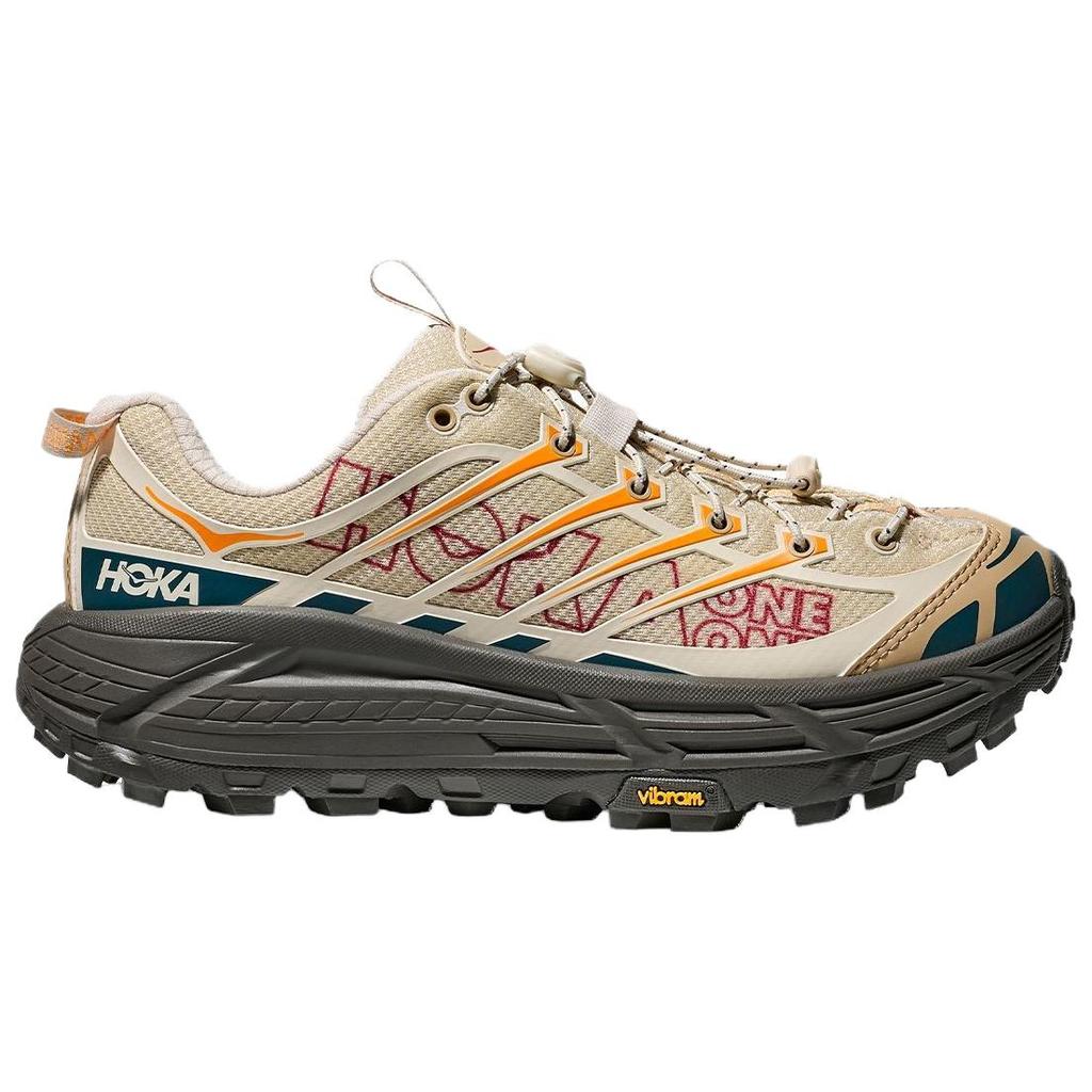 Hoka One One Mafate Three 2 Bequeme Klassische Trailrunning-Schuhe Unisex-Sneaker Beige Orange 1175490-CRMK