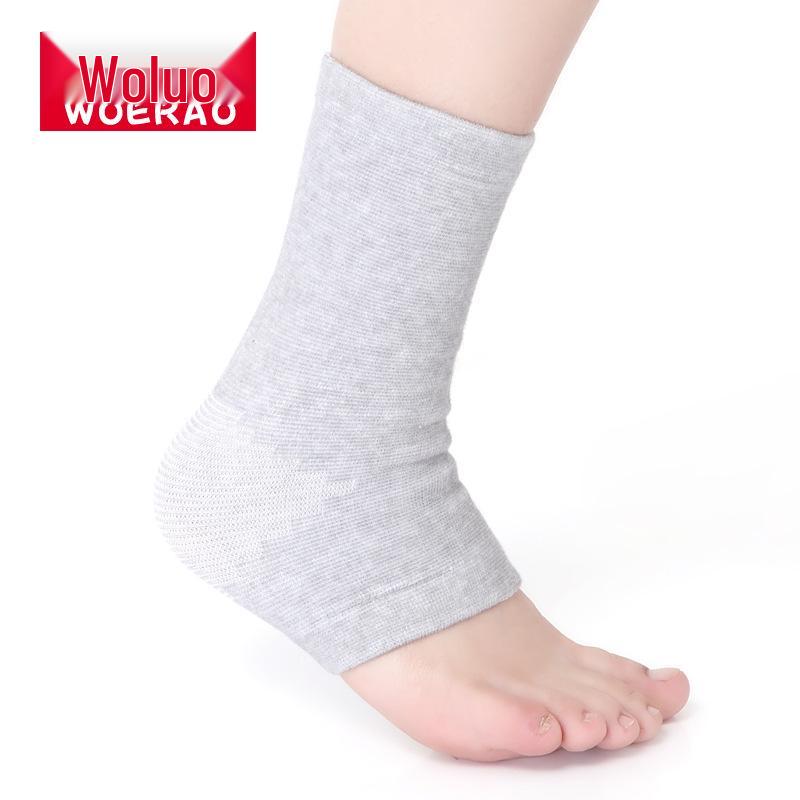 Bamboo Charcoal Knitted Ankle Support with Four-Way Stretch, Anti-Slip, Anti-Sprain, Lightweight, and Warmth.