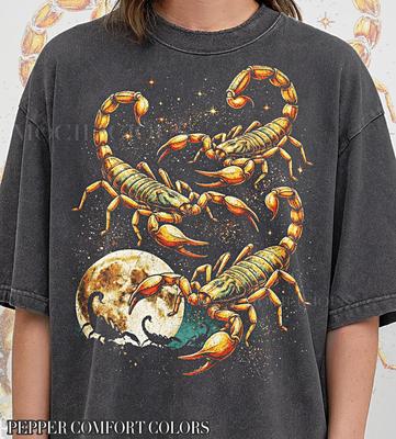 Vintage Scorpion 90s Graphic Comfort Colors® Tshirt, Animal Lover Retro Zodiac Scorpion Faded T-Shirt, Nature Y2k Streetwear, 2000s Gift