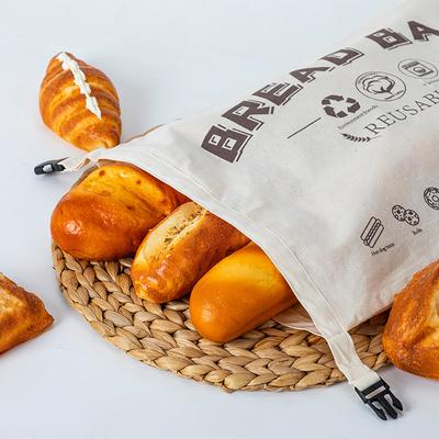 1 szt. Wielorazowa bawełniana torba na chleb z zamknięciem na zatrzask, kieszeń do przechowywania zakwasu z TPU odpornym na olej, kuchenna