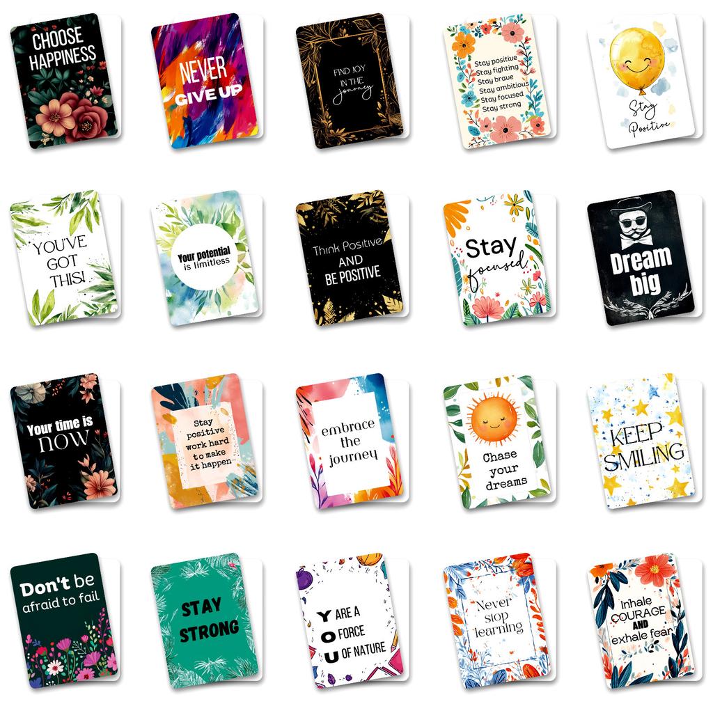50 Inspirational Text Interactive Cards Xiaoqing Plants And Flowers Encouraging Fuel Cards Postcards