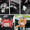 Cute Cartoon Car Tissue Box Creative Short Plush Tissue Box for Car Armrest Box Car Seat Tissue Box Car Decorations Accessories