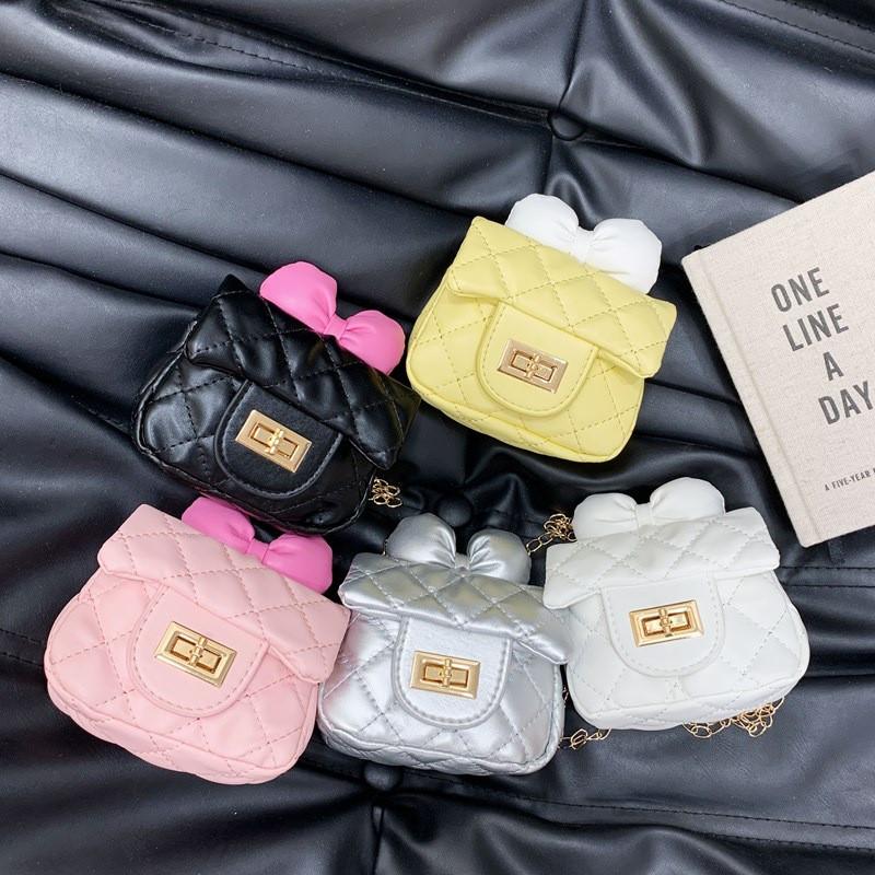 Kids Butterfly Knot Pu Crossbody Bag With Breathable Design For Preschool Girls And Boys
