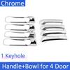 for Dodge Ram Pickup 1500 2500 3500 4000 2009~2018 Chrome Smart Door Handle Cover Car Exterior Styling Accessorie Stickers Trim