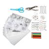 Heat Shrink Plastic Sheet Kit Multipurpose DIY Shrink Art Kit with Hole Punch Pencils Keychains