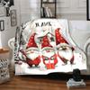 Festive Gnomes Winter Wonderland Home Customize Your Name Blankets Soft Cozy Lightweight For All Seasons Perfect For Picnics Sofa Office Bed Living