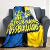 1PC 1 Fc Lokomotive Leipzig Custom Name Patterned Flannel Blanket Suitable For All Seasons for Home Decor Warmth and Comfort Gifts Holiday Present