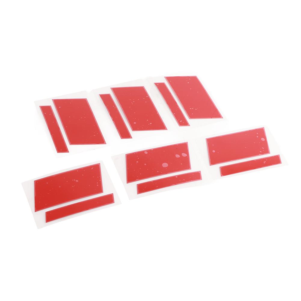 6pcs Car Wheel Rim Decals Decorative PET Red 7x5cm Reflective Wheels Safety Stickers for 18 to 21in