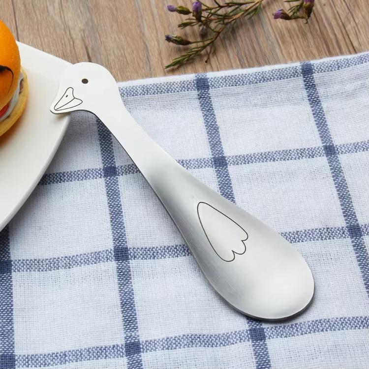 1 Piece Creative Animal Dessert Spoon Stainless Steel Ice Cream Spoon Dessert Spoons For Kids Dinnerware YY056