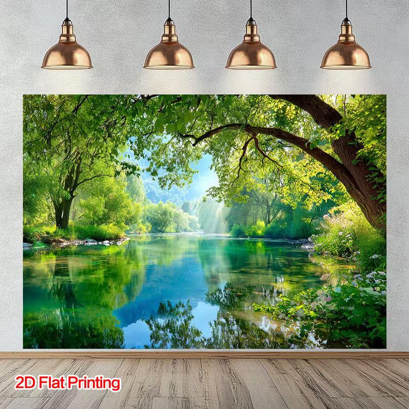 2D Sunray Jungle Scenery Portrait Photo Backdrop