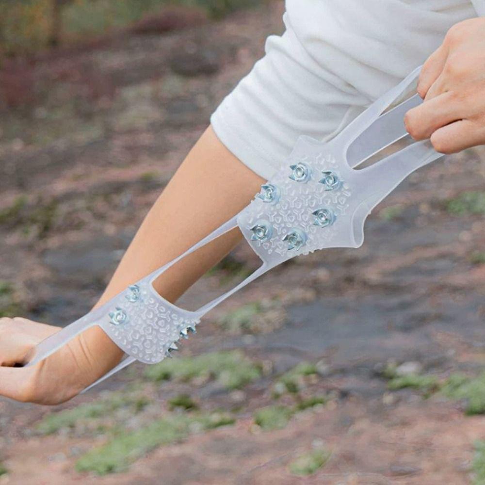 Rutschfeste Schuhspikes Abdeckung 10 Spikes Schnee Steigeisen Spikes Schuhe Ski Ausrüstung