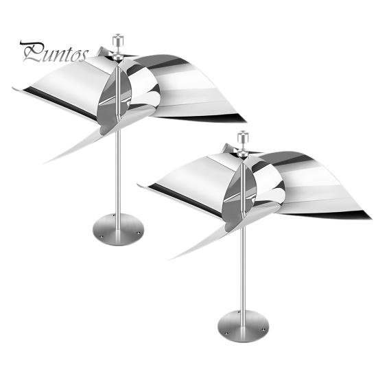 

2 шт. светоотражающее отпугивающее устройство для птиц, вертушка из нержавеющей стали, ветряные отпугиватели, ветряной вертушка для садов, патио и крыш 2pcs