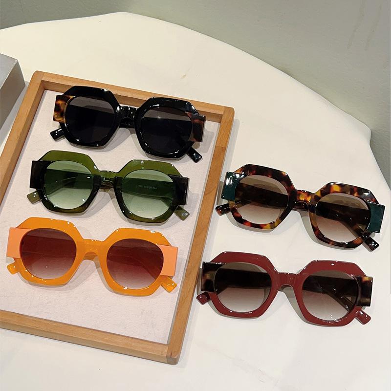 New Fashion Hexagon Sunglasses Women For Men Vintage Punk Luxury Brand Designer Popular Hip Hop Outdoor Travel Sun Glasses Uv400