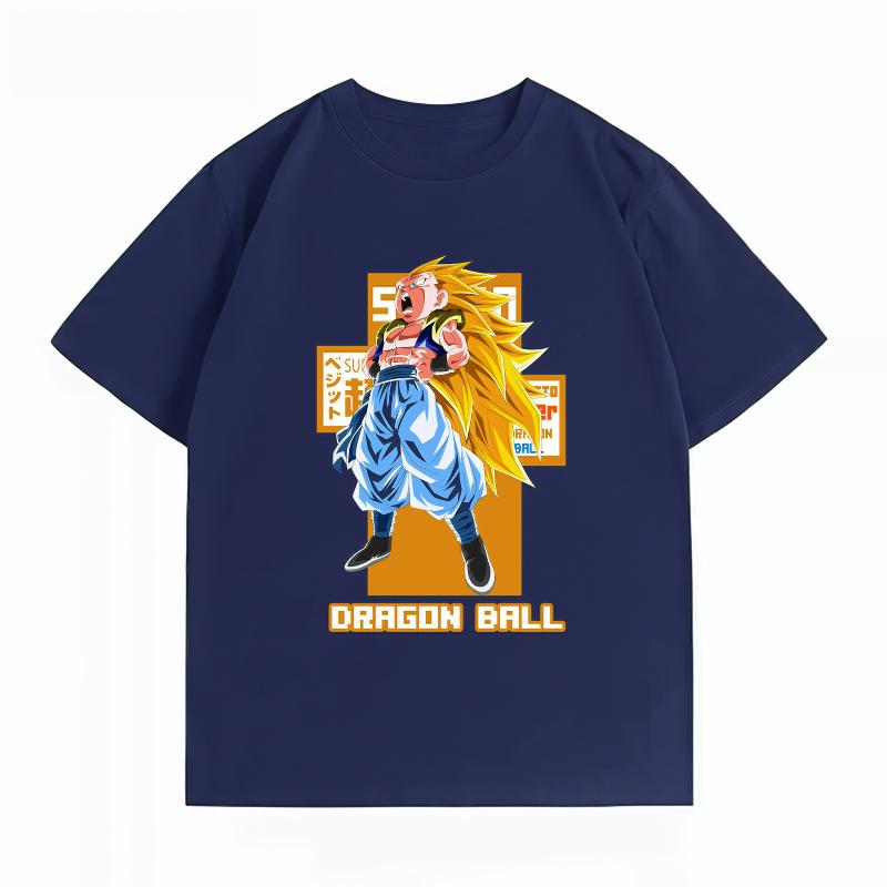 Unisexs Clothing New 100 Cotton Breathable Summer TShirt Dragon Ball Gogeta Print Casual Streetwear Unisexs Tops