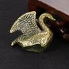 Creative Small Home Decor Solid Brass Swan Small Statue Vintage Antique Animal Figurines Office Desktop Ornament Tea Crafts