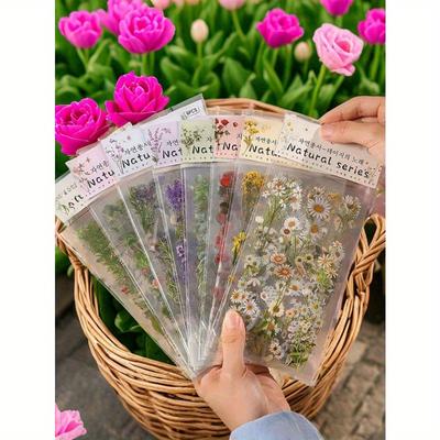 Nature Book Series Notebook Sticker Pack, Making Handbooks, Decorating Envelopes, Greeting Cards, Gift Wrapping