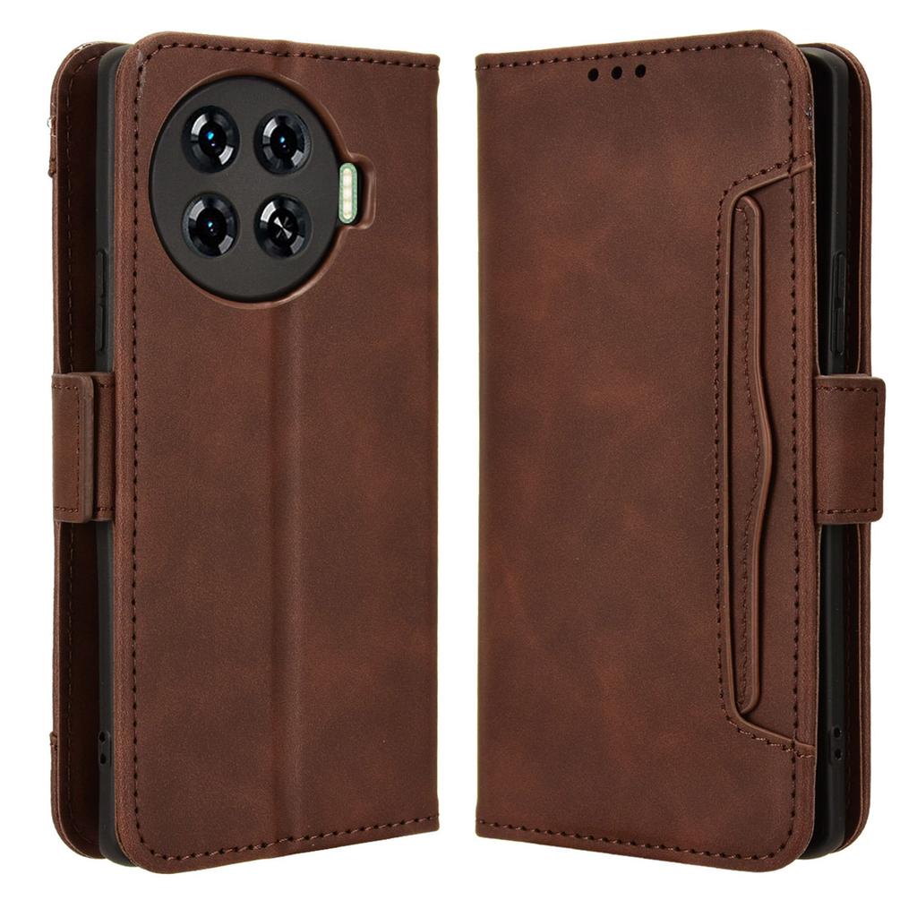 Pro TECNO Spark 20 Pro+ KJ7 Pouzdro Více slotů na karty PU Kůže Stojánek Kryt na telefon