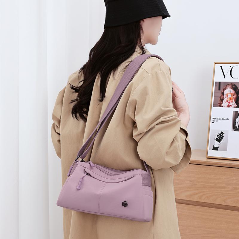 Women's Lightweight Nylon Bag Solid Color Shoulder Bag