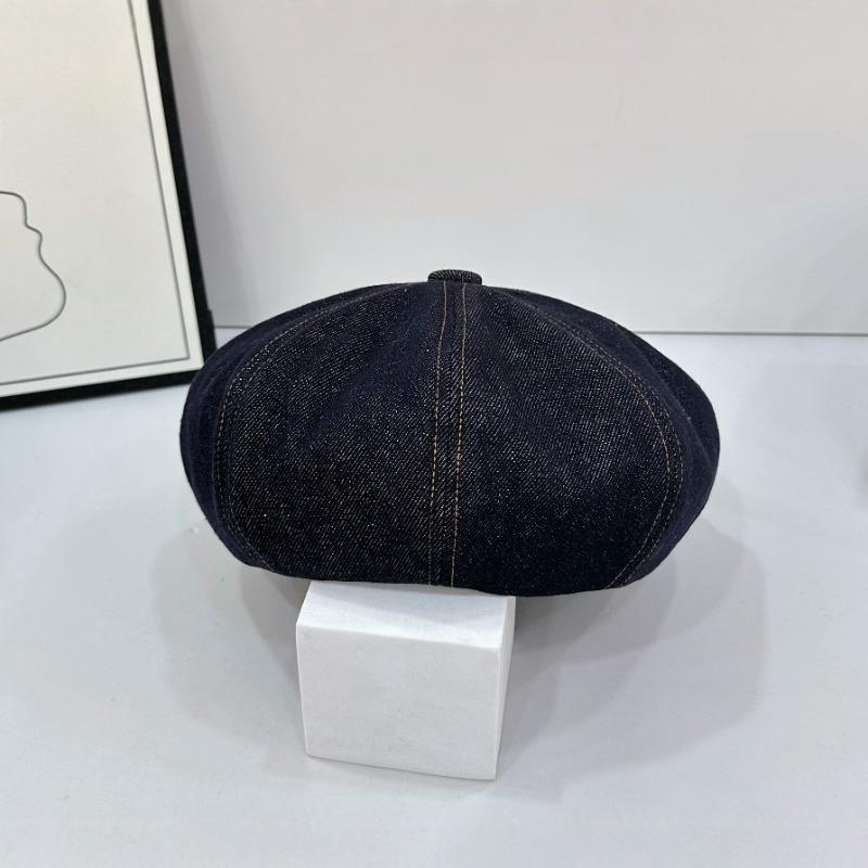 Cowboy fisherman hat children spring and autumn versatile retro literary navy hat clouds show face little beret octagonal hat