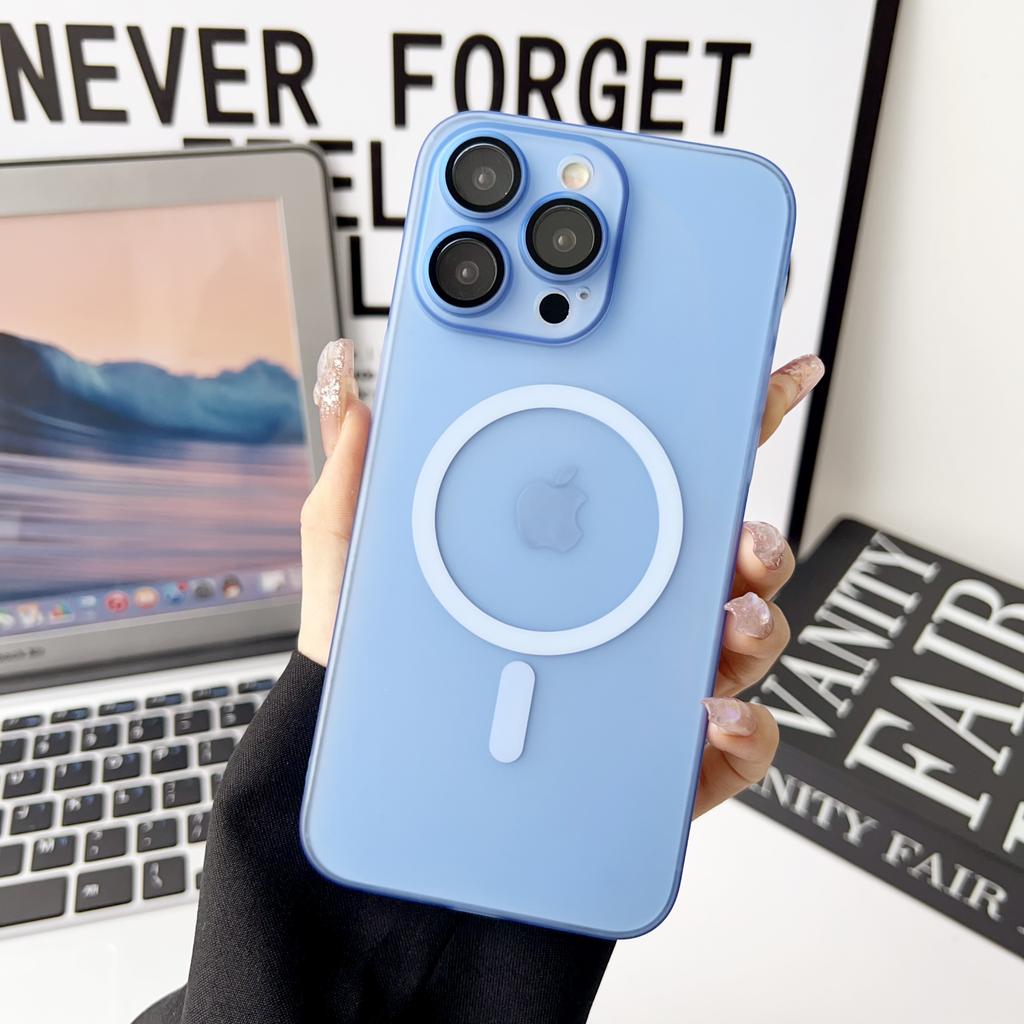 Luxury Matte Ultra-Thin for Magsafe Magnetic Case For iPhone 16 15 14 13 12 11 Pro Max Plus PC Translucent Wireless Charge Cover