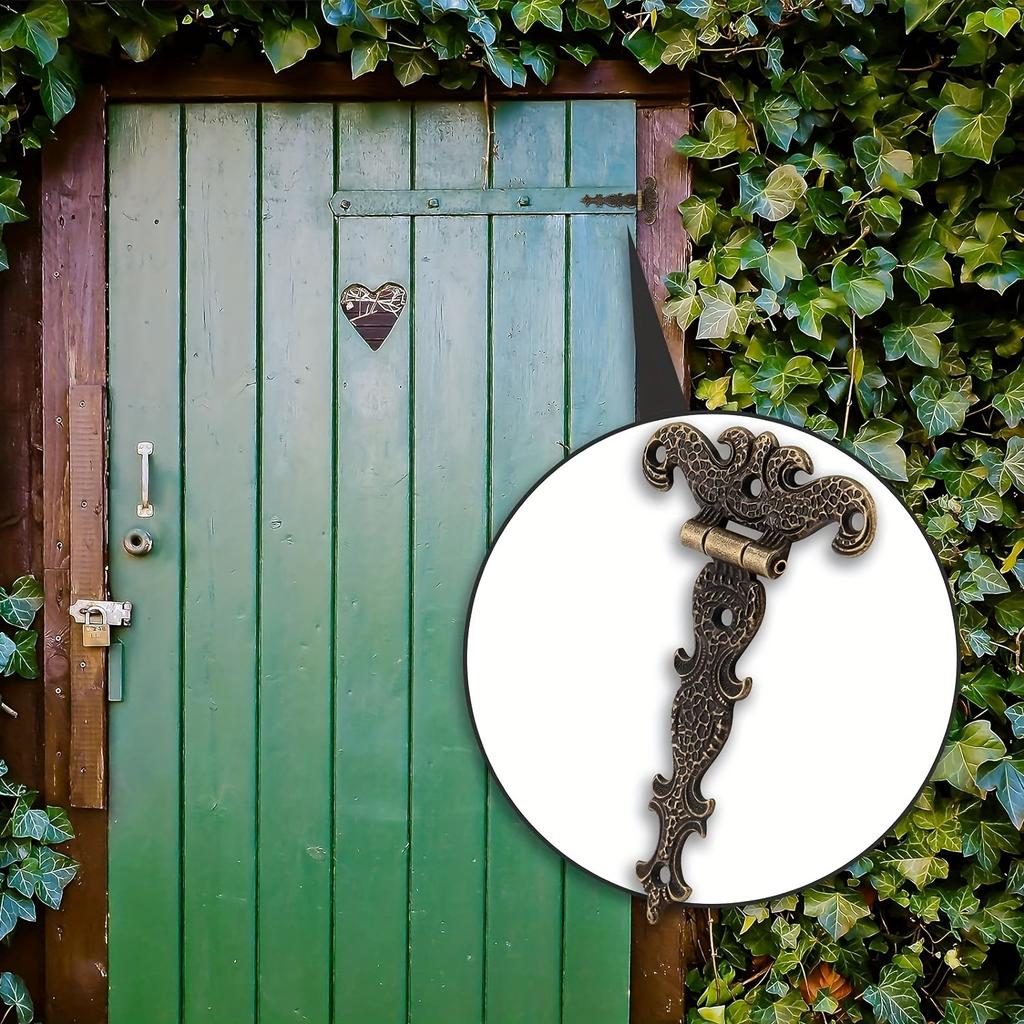 Balama T din 4/8 piese, Aliaj de zinc Bronz antic Decorativ în formă de T cu balamale Balama de ușă, Include șuruburi