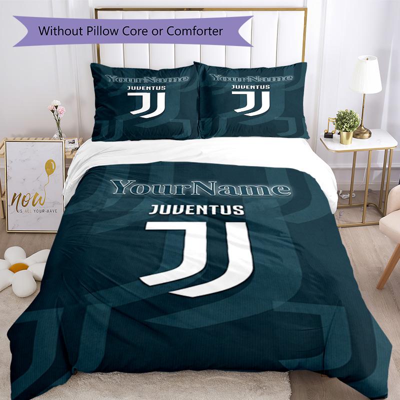 Juventus Customize Your Name Bedding Set Breathable Duvet Cover with Pillowcases Home Decoration Birthday Gift