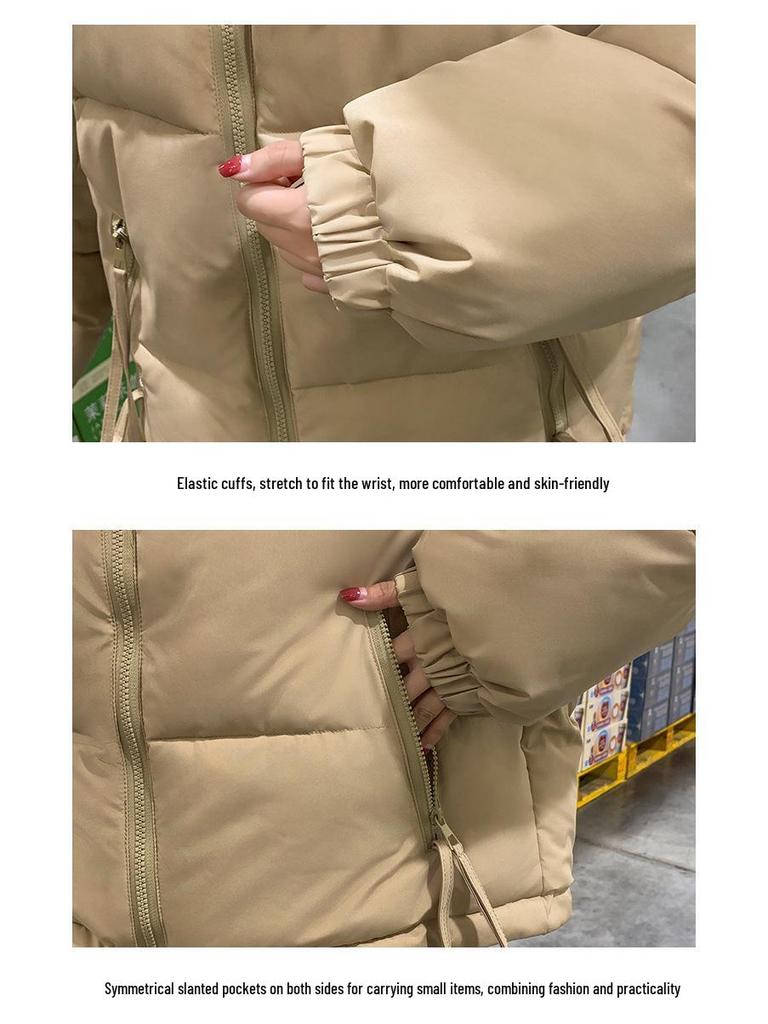 Korean Style Down Jacket: Thick, Loose, Hooded, Short Winter Coat