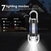 6Pcs Super Bright Mini Keyring Torch Rechargeable LED Flashlight Keychain Waterproof Camping Pocket Lamp Keyring Hanging Light