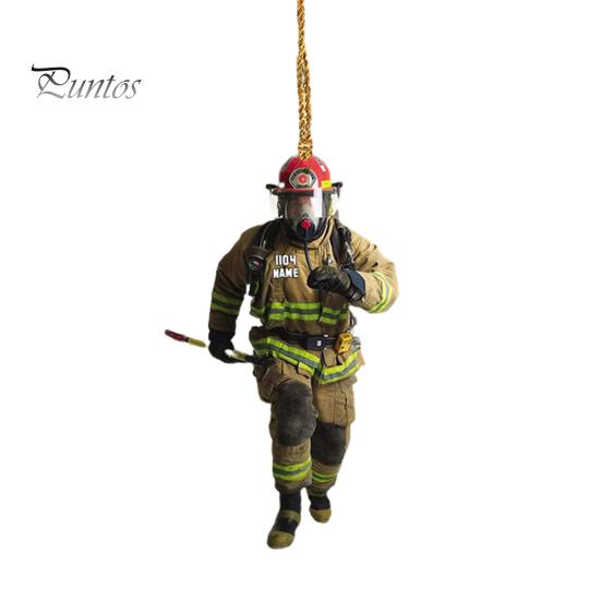 Vánoční stromeček Hasič ozdoba se šňůrkou Široce používané auto Zpětné zrcátko Hasič přívěsek závěsná dekorace