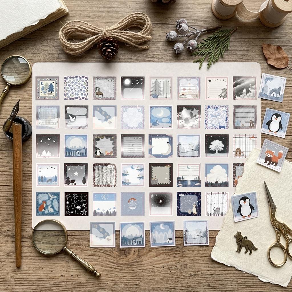 Vintage Sticky-Notes Notebook Forest Style DIY Message Paper with Tear-Off Design Ideal for Journals Memos and Reminders