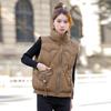 Stand-up Collar Fashionable Small Down Cotton Vest Women's Winter Thickened Warm Short Vest Jacket